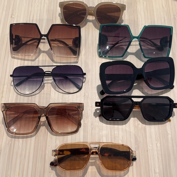 Stylish Women\'s Sunglasses Collection - Black, Brown, and Green